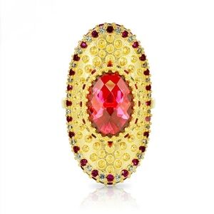 Pharaoun Pamela Cocktail Ring Red & Yellow Gold | NEW